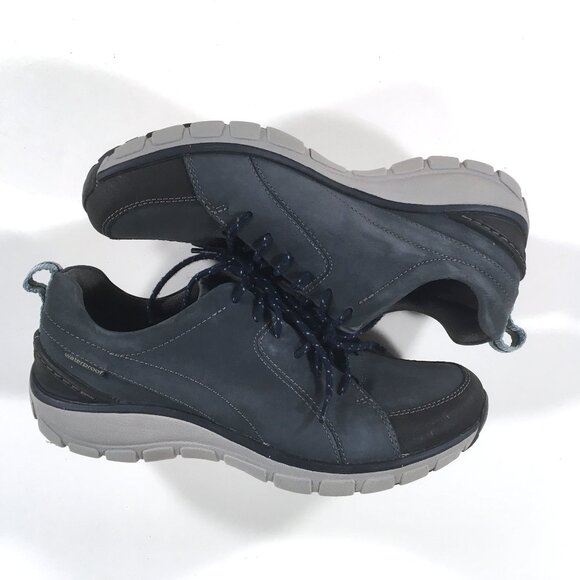 Clarks Unstructured Wave Walk Shoes Womens Size 7.5 M Gray Blue Waterproof - Picture 2 of 9